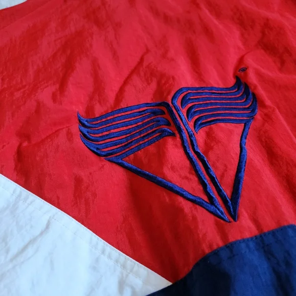 Vintage TYR Sport Color-Blocked Varsity Bomber Jacket - Picture 4 of 5